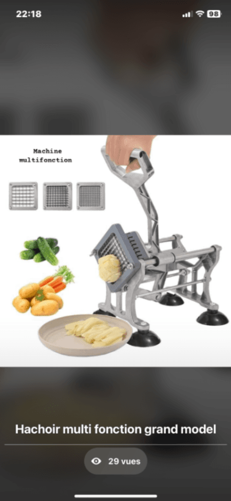 Machine coupe légumes