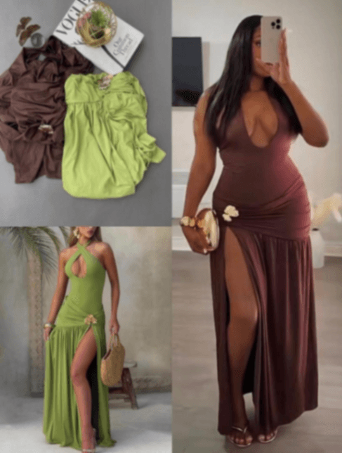 Robe fente long